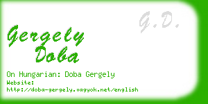 gergely doba business card